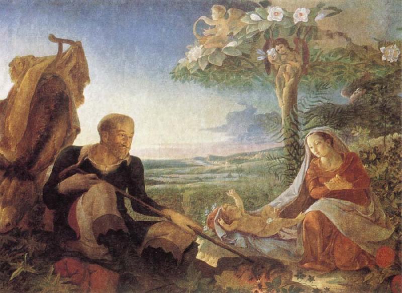 Philipp Otto Runge Rest on the Flight into Egypt oil painting image